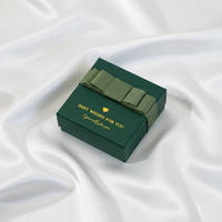 Coffret cadeau de bijoux de style coréen avec nœud papillon carré, comprenant des colliers, des accessoires d'emballage à motif uni et des boîtes à bagues