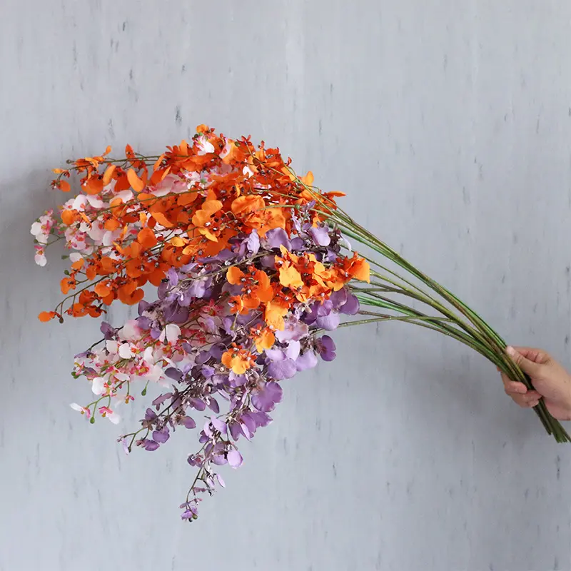 4 fourchettes à fleurs orchidées, décoration de mariage, couleur automnale, nouvelle collection
