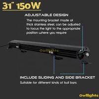 Aksesori Mobil Guangzhou Lampu Bar LED Terang 90W Offroad 4X4 30 Inci 150W Baris Tunggal Lampu Bar LED 12V 24V