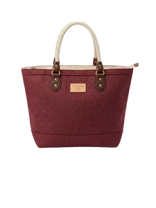 Sac en jute bohème réutilisable avec pompons en macramé tissé et motif brodé pour les marques de mode et de style de vie - Product Image 4