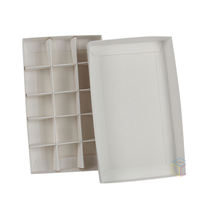 Boîte cadeau en papier avec couvercle et base à imprimé floral personnalisé, avec séparateur de compartiments, boîte en carton multi-grilles pour l'emballage de chocolats et de bonbons