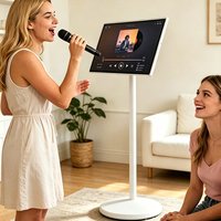 TV Pintar Layar Sentuh 32 Inci, Layar Pintar Gulung Portabel, Tablet Android 13, Layar LED Full HD, Layar Portabel untuk Rumah