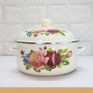 Casserole compacte émaillée épaissie 18CM à double poignée pour la cuisson des nouilles et la cuisine domestique - Product Image 4