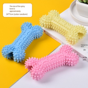 Çok renkli <span class=keywords><strong>TPR</strong></span> ev hayvanı ip oyuncağı düğümlü halatlar çiğnemek için Spiky topları eğitim interaktif çalma süresi - Product Image 6