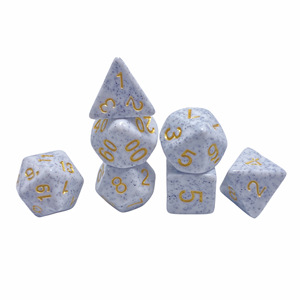 Personalizado cargado precisión impreso grabado D6 mármol D8 8 lado 2 colores alfabeto Pip Logo D 20 D20 19mm 20mm 8mm Casino Core dados - Product Image 2