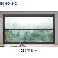 Nouvelle fenêtre électrique coulissante verticale en aluminium GONHO pour balcon, idéale pour la maison