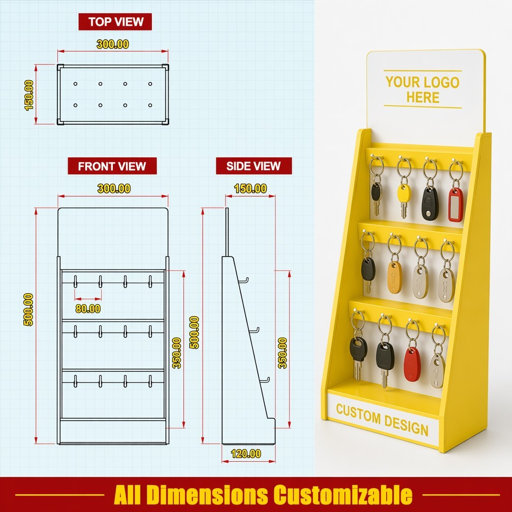 Apache Custom Metal Figure Display Rack Countertop Spinning 4-Tier Pop Mart Toy Organizer OEM for Blind Box Retail Store OEM ODM — view 4