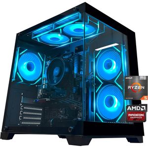 Ordinateur de bureau de jeu YAWYORE Ryzen 5 16 Go DDR4 1 To NVMe AMD Radeon Vega Graphics Tower Windows 11 - Product Image 1
