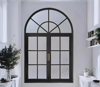 Ventana Arqueada de Aluminio con Rejilla Plana y Malla de Acero Inoxidable para Uso en Cocinas Exteriores