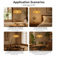 Lampe suspendue ovale en bambou tressé, luminaire en fer noir pour salle à manger, chambre, café, style Wabi Sabi, décoration intérieure de style asiatique