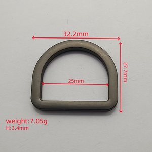 38 mm boucle en métal en forme de D anneaux en D boutons demi-cercle pour sacs alpinisme sac à dos accessoires cuir Rivets perles ceinture - Product Image 4