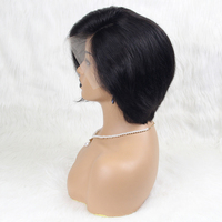 10A 13*4 pour Lace Frontal Bob Court Perruques de Cheveux Humains 100% Vierge Brésilienne 8 Pouces Étiré Longueur Couleurs Mixtes