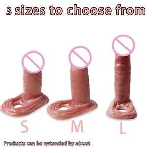 Sıcak satış yumuşak silikon erkekler Penis büyütme kol kapağı gerçekçi yapay Penis gecikme boşalma prezervatif seks oyuncakları erkekler çiftler için - Product Image 2