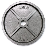 Plaque de poids Standard en fonte revêtu, plastique robuste, gris