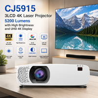 Projecteur laser 4K 3LCD CJ5915 à déplacement vertical de l'objectif, 5200 lumens avec HDR