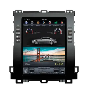 เครื่องเล่น Dvd ติดรถยนต์,แอนดรอยด์9 10.4หน้าจอแนวตั้งขนาด PX6นิ้ว4 + 32GB ระบบนำทาง GPS สำหรับ Toyota Prado 2002-2009