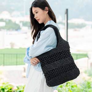 กระเป๋าชายหาดปี 2025 ลายกระดาษวันหยุดริมทะเล สไตล์ฝรั่งเศส สะพายไหล่สองข้าง ผ้าโพลีเอสเตอร์บุซับใน ทันสมัย จุของได้เยอะ ใช้งานได้หลากหลาย - Product Image 4