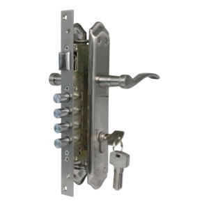Europa Spanien Luxus Anti Theft Einst eck schloss Türschloss Set Griff mit <span class=keywords><strong>Back</strong></span> plate Reverse Locked Funktion Wasserdichter Schlüssel entsperren - Product Image 1