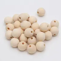 Bead Wooden Beads Multi-size Natural Color Ball Wood Bead Eco-friendly Wooden Spacer Beads Diy Charm Bracelet Jewelry Making Accessories