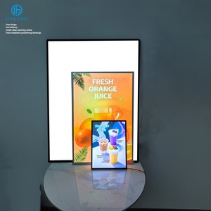 Boîte à lumière LED ultra-fine en aluminium A1A2A3A4 pour menu intérieur avec verre trempé pour utilisation extérieure, format A4 - Product Image 1