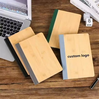 Ensemble cadeau personnalisé pour entreprise, couverture en bambou recyclé, fabrication artisanale, personnalisation, logo gravé, porte-stylo, carnet
