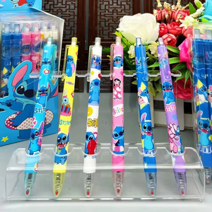 Stylos Gel Disney Stitch Lot de 12, Nouveaux Stylos Pression Dessin Animé, Encre Noire 0.5mm, Stylo Mignon de Signature, Papeterie Cadeau Étudiant - Product Image 6