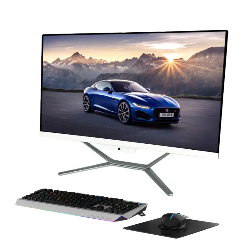 24inch Full Screen All In One Desktop Computer Gaming PC Set Computer All-In-One PC with DVD Webcam