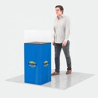 3ft New Design Portable Exhibition Aluminium Tension Fabric LED Display Stands Square Plastic Cabinet Splicing Display Racks