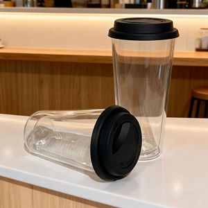 ถ้วยกาแฟแก้วสองชั้นขนาด350มล. ทนความร้อนพร้อมฝาซิลิโคนปรับโลโก้ได้ - Product Image 3