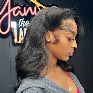 价格便宜的短鲍勃人发假发，8-14英寸貂皮巴西蕾丝鲍勃假发，黑色女性无胶蕾丝前盖鲍勃假发 - Product Image 5