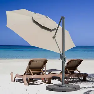 havuz şemsiyelik Suppliers-Dinlenme mobilyası oturma salonu açık şemsiye güneş koruması için veranda cafe dükkanı bahçe havuzu şemsiyeleri standı ile