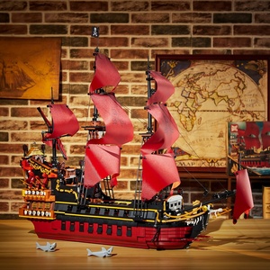 MOC-Jouet de Construction <span class=keywords><strong>à</strong></span> Collectionner pour Enfant et <span class=keywords><strong>Adulte</strong></span>, Modèle de <span class=keywords><strong>Bateau</strong></span> Brique de Bricolage Rouge, Jouet de Construction, Cadeau, 3694 Pièces - Product Image 5