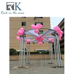ขาตั้งฉากหลังแบบปรับได้พร้อมราวแขวนผ้าม่านและฐานโลหะ - Product Image 6