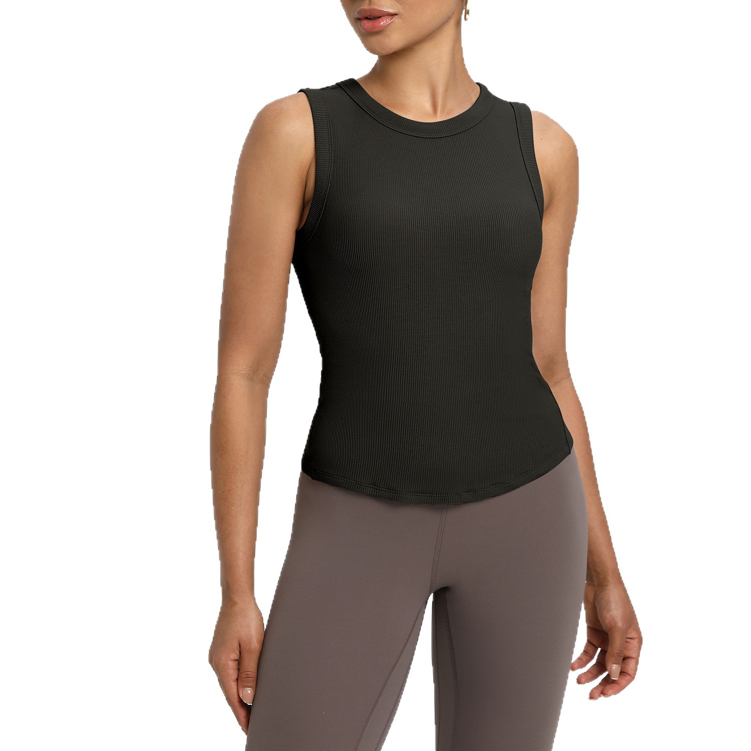 New Arrival High Quality Women's Yoga Sports Vest-Round Neck Vest for Yoga and Gym Workouts-High Elasticity and Quick Dry