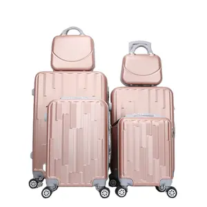 2024新设计批发易操作3件行李箱套装亮色旅行行李箱可扩展旅行箱