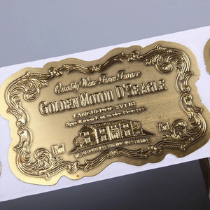 Individuelle Rosa Wein Geprägte Metall-Aufkleber Aluminiumfolie Weinflaschen Verpackungsetiketten Aufkleber - Product Image 6