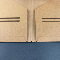 Carpeta de Papel Kraft para viaje, con bolsa de archivo para sobres de tarjetas