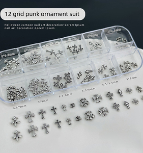 Breloques Métalliques Rétro en Forme de Croix pour Ongles, Grands Bijoux 3D pour Ongles, Accessoires Personnalisables avec Logo, Fournitures de Beauté - Product Image 3