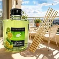 Recharge de diffuseur à bâtonnets au citron sicilien, 270 ml, grande capacité, huile aromatique avec bâtonnets en rotin, parfum frais d'agrumes, décoration parfumée pour la maison