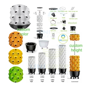 Torre da Giardino Verticale con Ruote a 12 Livelli e Serbatoio da 65L, Sistemi di Giardinaggio Verticale Idroponico <span class=keywords><strong>per</strong></span> la Coltivazione di Ortaggi e Piante - Product Image 6