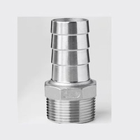 Raccord de tuyau hexagonal pagode SS304, connecteur mâle BSPT 1/4" vers tuyau 8mm, raccord de tuyauterie haute pression air/eau, fourniture d'usine