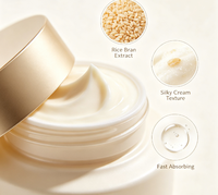 Crème Visage au Riz Hydratante et Éclaircissante avec Extrait de Son de Riz PDRN – Soin Quotidien Doux et Lissant pour une Peau Hydratée