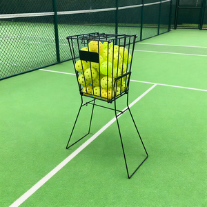 Chariot de rangement portable pour balles de pickleball et de tennis, avec ramasseur de balles et panier - Product Image 4