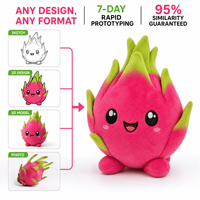Peluche de Fruta del Dragón, Marca Premium, Merchandising de Alta Gama, OEM, ODM, Regalo Promocional de Boutique, Juguete de Peluche con Logotipo Personalizado Bordado
