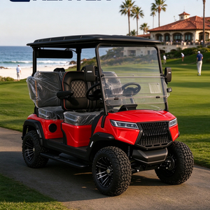 Voiturette de golf 4 places au lithium équipée d'un grand écran et d'un système audio Bluetooth pour le divertissement en plein air - Product Image 1