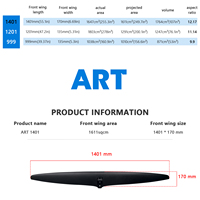ART Pro 1401 ART Pro 1201 Aileron avant en carbone AXIS Foils HM pour Hydrofoil AXIS, pour sports nautiques, surf, pumping foil, kitesurf, surf