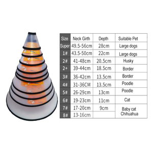 Recién llegado, collares isabelinos de recuperación de cirugía con forma de flor protectora para curación de heridas de mascotas para perros, gatos, <span class=keywords><strong>Collar</strong></span> de cono para gatos - Product Image 6