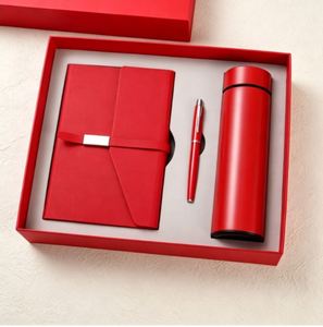 Wholesale Business Luxury A5 <b>Diary</b> Bottle Set Customizable PU Leather A5 Black Notebook Gift Set With Pen and Thermos Cup - Product Image 4