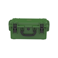 Étui à armes en plastique dur vert professionnel, multifonctionnel, étanche, boîte à outils, accessoire, équipement, étui de transport protecteur avec mousse