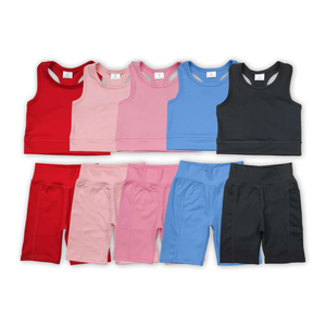 En stock, vêtements de sport pour filles, débardeur et short, ensemble de vêtements de yoga d'été pour filles - Product Image 1
